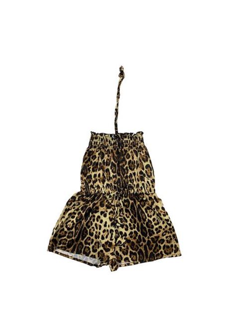 Leopard print baby girl jumpsuit 4GIVENESS KIDS | FGCG0852200